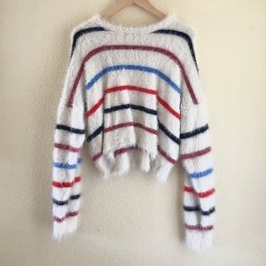 Forever 21 Fluffy Stripped Sweater